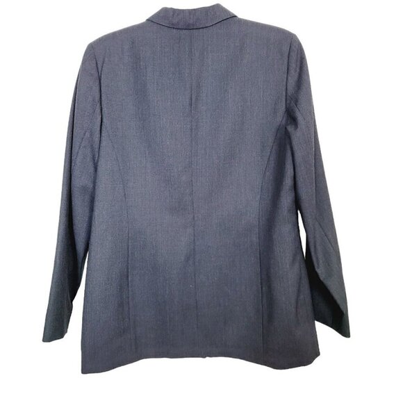 Pendleton Women's Sz 8 Classic Dark Gray Blazer Suit Jacket Virgin Wool Career - Picture 2 of 7